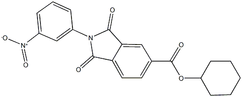 cyclohexyl 2-{3-nitrophenyl}-1,3-dioxo-5-isoindolinecarboxylate 化学構造式