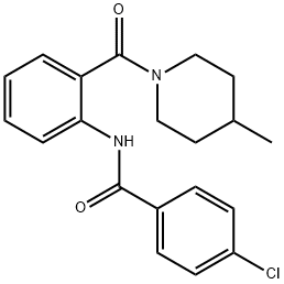 4-chloro-N-{2-[(4-methyl-1-piperidinyl)carbonyl]phenyl}benzamide,352646-65-2,结构式