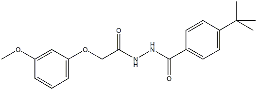 4-tert-butyl-N'-[(3-methoxyphenoxy)acetyl]benzohydrazide Structure