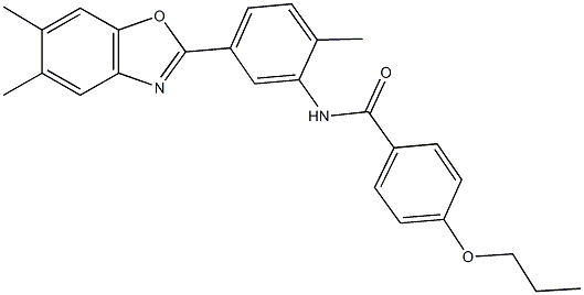 N-[5-(5,6-dimethyl-1,3-benzoxazol-2-yl)-2-methylphenyl]-4-propoxybenzamide Structure