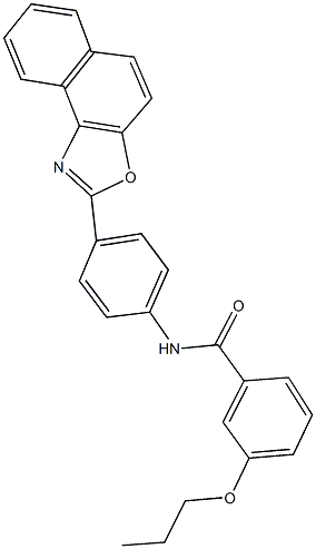 N-(4-naphtho[1,2-d][1,3]oxazol-2-ylphenyl)-3-propoxybenzamide,352649-44-6,结构式