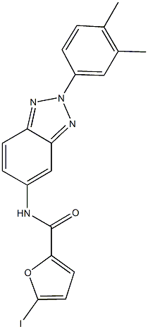 N-[2-(3,4-dimethylphenyl)-2H-1,2,3-benzotriazol-5-yl]-5-iodo-2-furamide Structure