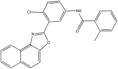 N-(4-chloro-3-naphtho[1,2-d][1,3]oxazol-2-ylphenyl)-2-methylbenzamide,352649-61-7,结构式