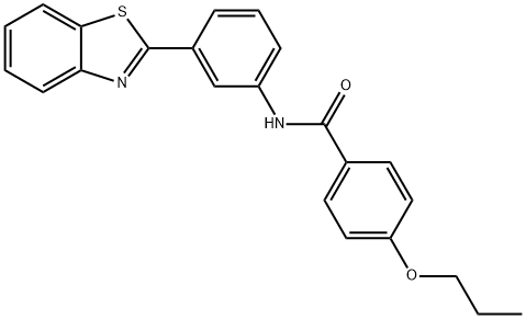 N-[3-(1,3-benzothiazol-2-yl)phenyl]-4-propoxybenzamide,352649-84-4,结构式