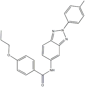 N-[2-(4-methylphenyl)-2H-1,2,3-benzotriazol-5-yl]-4-propoxybenzamide 结构式