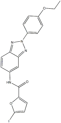 N-[2-(4-ethoxyphenyl)-2H-1,2,3-benzotriazol-5-yl]-5-iodo-2-furamide Struktur