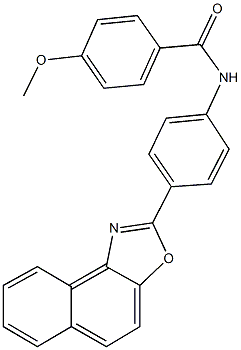 4-methoxy-N-(4-naphtho[1,2-d][1,3]oxazol-2-ylphenyl)benzamide Struktur