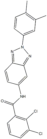 2,3-dichloro-N-[2-(3,4-dimethylphenyl)-2H-1,2,3-benzotriazol-5-yl]benzamide 化学構造式