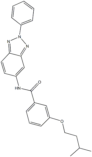 3-(isopentyloxy)-N-(2-phenyl-2H-1,2,3-benzotriazol-5-yl)benzamide 化学構造式