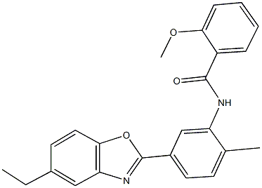 N-[5-(5-ethyl-1,3-benzoxazol-2-yl)-2-methylphenyl]-2-methoxybenzamide Struktur