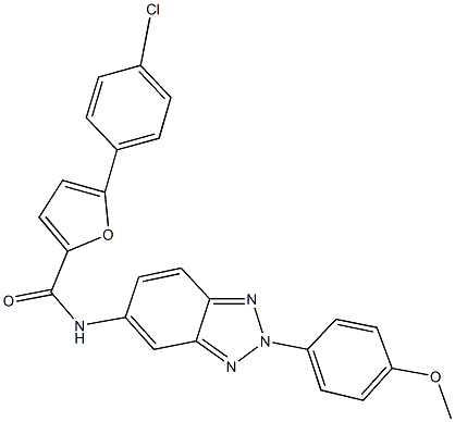 5-(4-chlorophenyl)-N-[2-(4-methoxyphenyl)-2H-1,2,3-benzotriazol-5-yl]-2-furamide,352650-85-2,结构式