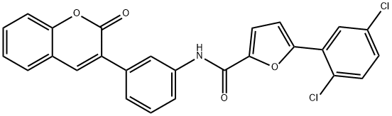 5-(2,5-dichlorophenyl)-N-[3-(2-oxo-2H-chromen-3-yl)phenyl]-2-furamide Structure