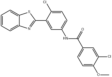 N-[3-(1,3-benzothiazol-2-yl)-4-chlorophenyl]-3-chloro-4-methoxybenzamide Structure