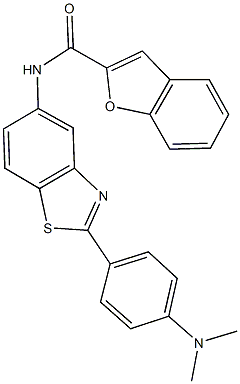 N-{2-[4-(dimethylamino)phenyl]-1,3-benzothiazol-5-yl}-1-benzofuran-2-carboxamide Struktur
