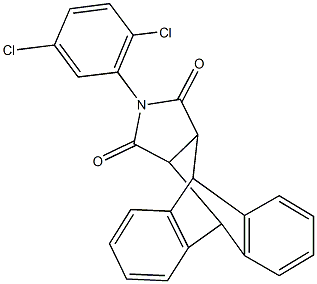 17-(2,5-dichlorophenyl)-17-azapentacyclo[6.6.5.0~2,7~.0~9,14~.0~15,19~]nonadeca-2,4,6,9,11,13-hexaene-16,18-dione Struktur