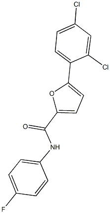 5-(2,4-dichlorophenyl)-N-(4-fluorophenyl)-2-furamide Struktur