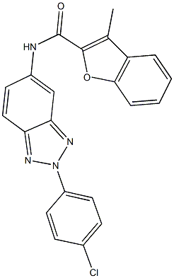 N-[2-(4-chlorophenyl)-2H-1,2,3-benzotriazol-5-yl]-3-methyl-1-benzofuran-2-carboxamide Structure