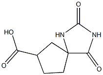 2,4-dioxo-1,3-diazaspiro[4.4]nonane-7-carboxylic acid Structure