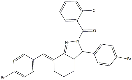 352656-88-3 7-(4-bromobenzylidene)-3-(4-bromophenyl)-2-(2-chlorobenzoyl)-3,3a,4,5,6,7-hexahydro-2H-indazole