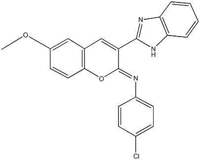 N-[3-(1H-benzimidazol-2-yl)-6-methoxy-2H-chromen-2-ylidene]-N-(4-chlorophenyl)amine,352657-64-8,结构式