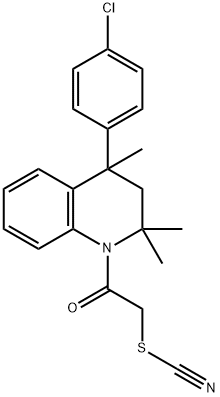 2-(4-(4-chlorophenyl)-2,2,4-trimethyl-3,4-dihydro-1(2H)-quinolinyl)-2-oxoethyl thiocyanate,352659-71-3,结构式