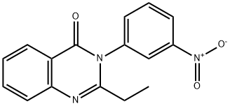 2-ethyl-3-{3-nitrophenyl}-4(3H)-quinazolinone 化学構造式