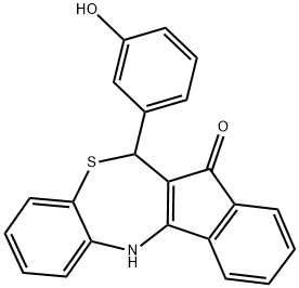 6-(3-hydroxyphenyl)-6,12-dihydro-7H-indeno[2,1-c][1,5]benzothiazepin-7-one,352660-44-7,结构式