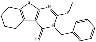 3-benzyl-2-(methylsulfanyl)-5,6,7,8-tetrahydro[1]benzothieno[2,3-d]pyrimidin-4(3H)-imine,352661-31-5,结构式