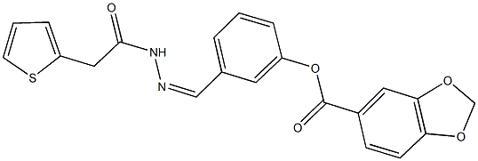 352663-52-6 3-[2-(2-thienylacetyl)carbohydrazonoyl]phenyl 1,3-benzodioxole-5-carboxylate