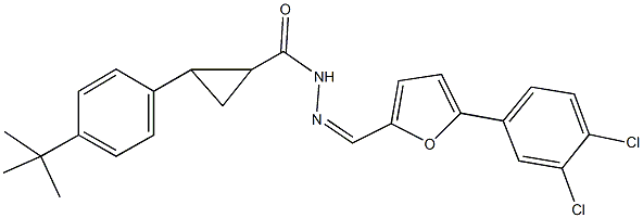2-(4-tert-butylphenyl)-N'-{[5-(3,4-dichlorophenyl)-2-furyl]methylene}cyclopropanecarbohydrazide,352663-55-9,结构式