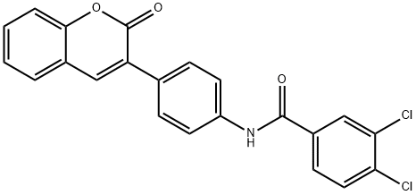 3,4-dichloro-N-[4-(2-oxo-2H-chromen-3-yl)phenyl]benzamide,352663-61-7,结构式