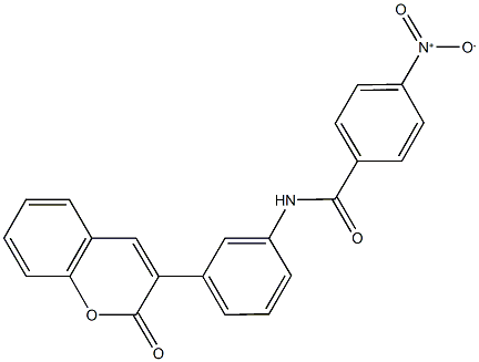 4-nitro-N-[3-(2-oxo-2H-chromen-3-yl)phenyl]benzamide Structure