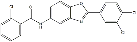 352663-76-4 2-chloro-N-[2-(3,4-dichlorophenyl)-1,3-benzoxazol-5-yl]benzamide