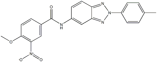 3-nitro-4-methoxy-N-[2-(4-methylphenyl)-2H-1,2,3-benzotriazol-5-yl]benzamide Structure