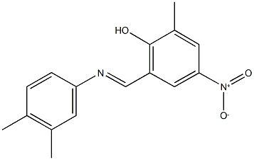 2-{[(3,4-dimethylphenyl)imino]methyl}-4-nitro-6-methylphenol|