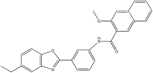 N-[3-(5-ethyl-1,3-benzoxazol-2-yl)phenyl]-3-methoxy-2-naphthamide Structure