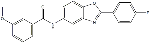 N-[2-(4-fluorophenyl)-1,3-benzoxazol-5-yl]-3-methoxybenzamide 化学構造式