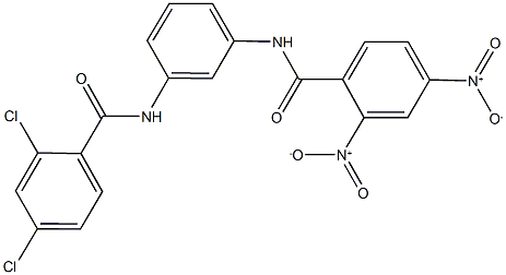 N-{3-[(2,4-dichlorobenzoyl)amino]phenyl}-2,4-bisnitrobenzamide Struktur