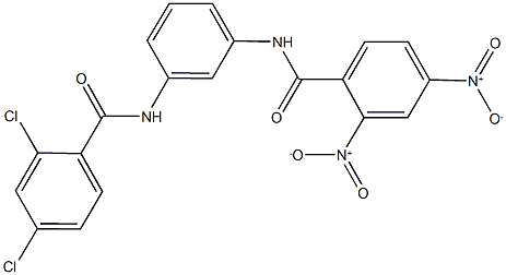 N-{3-[(2,4-dichlorobenzoyl)amino]phenyl}-2,4-bisnitrobenzamide Structure