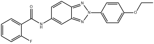 N-[2-(4-ethoxyphenyl)-2H-1,2,3-benzotriazol-5-yl]-2-fluorobenzamide 结构式