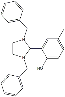 2-(1,3-dibenzyl-2-imidazolidinyl)-4-methylphenol 结构式