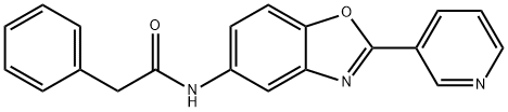 2-phenyl-N-[2-(3-pyridinyl)-1,3-benzoxazol-5-yl]acetamide Struktur