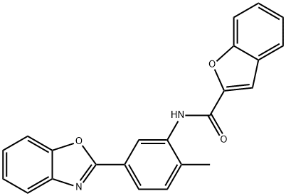 N-[5-(1,3-benzoxazol-2-yl)-2-methylphenyl]-1-benzofuran-2-carboxamide 化学構造式