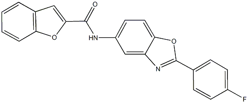 N-[2-(4-fluorophenyl)-1,3-benzoxazol-5-yl]-1-benzofuran-2-carboxamide Struktur