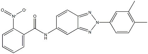 N-[2-(3,4-dimethylphenyl)-2H-1,2,3-benzotriazol-5-yl]-2-nitrobenzamide 化学構造式