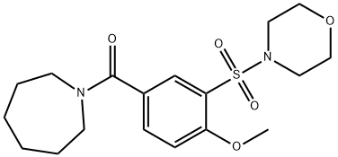 1-[4-methoxy-3-(4-morpholinylsulfonyl)benzoyl]azepane,352668-18-9,结构式