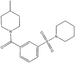 4-methyl-1-[3-(1-piperidinylsulfonyl)benzoyl]piperidine Structure