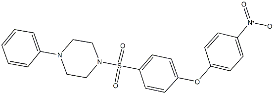 1-[(4-{4-nitrophenoxy}phenyl)sulfonyl]-4-phenylpiperazine Structure