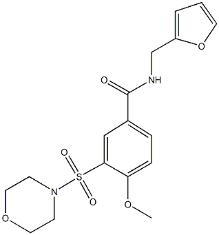 N-(2-furylmethyl)-4-methoxy-3-(4-morpholinylsulfonyl)benzamide Struktur