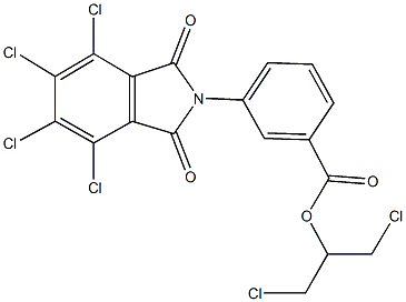 2-chloro-1-(chloromethyl)ethyl 3-(4,5,6,7-tetrachloro-1,3-dioxo-1,3-dihydro-2H-isoindol-2-yl)benzoate,352671-26-2,结构式